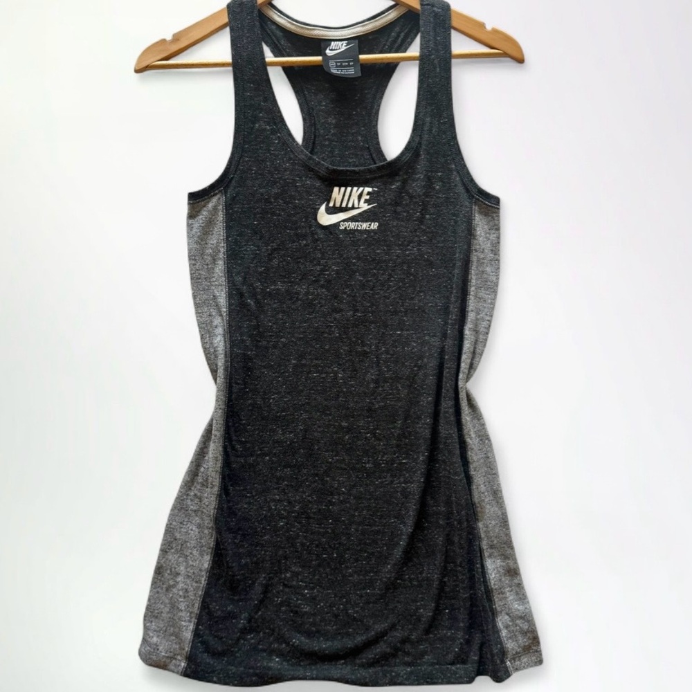 Nike Racerback Tank Dress | XS | Black Gray Athleisure